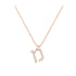 Mem - Hebrew Alef-Bet letter diamond Necklace - Mem letter